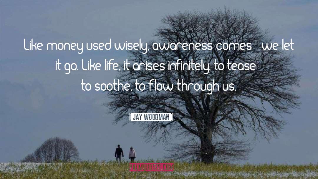 Jay Woodman Quotes: Like money used wisely, awareness