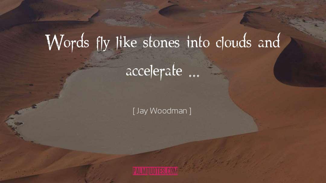 Jay Woodman Quotes: Words fly like stones into