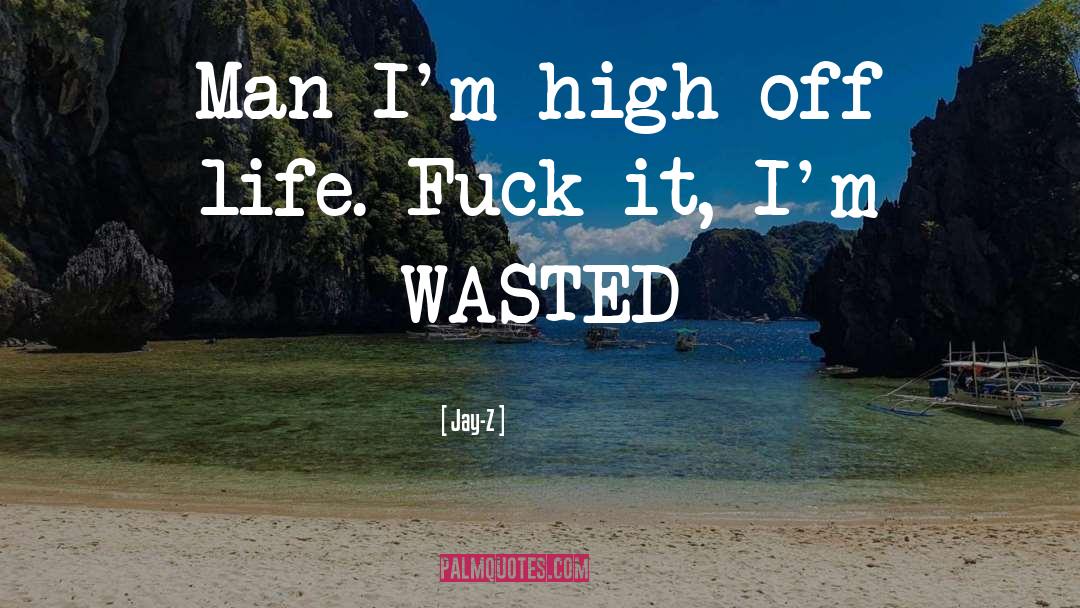 Jay-Z Quotes: Man I'm high off life.
