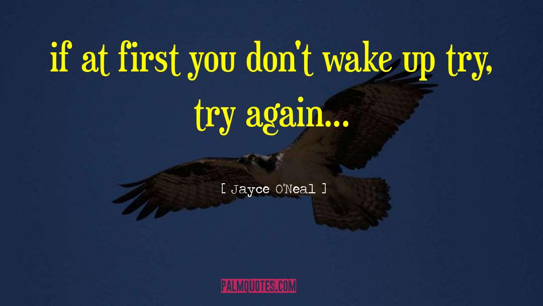 Jayce O'Neal Quotes: if at first you don't