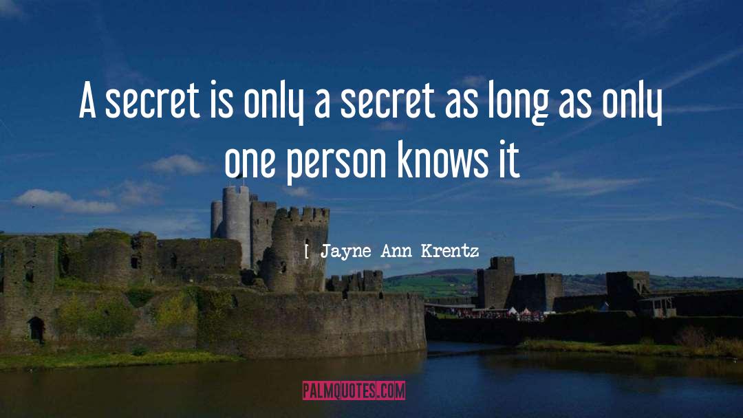 Jayne Ann Krentz Quotes: A secret is only a