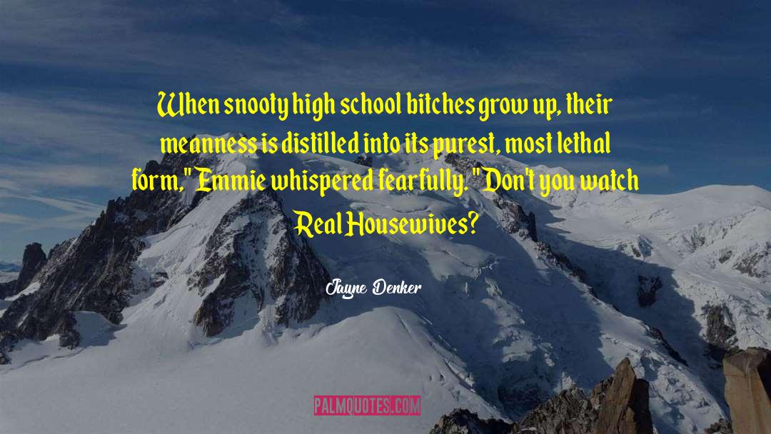 Jayne Denker Quotes: When snooty high school bitches