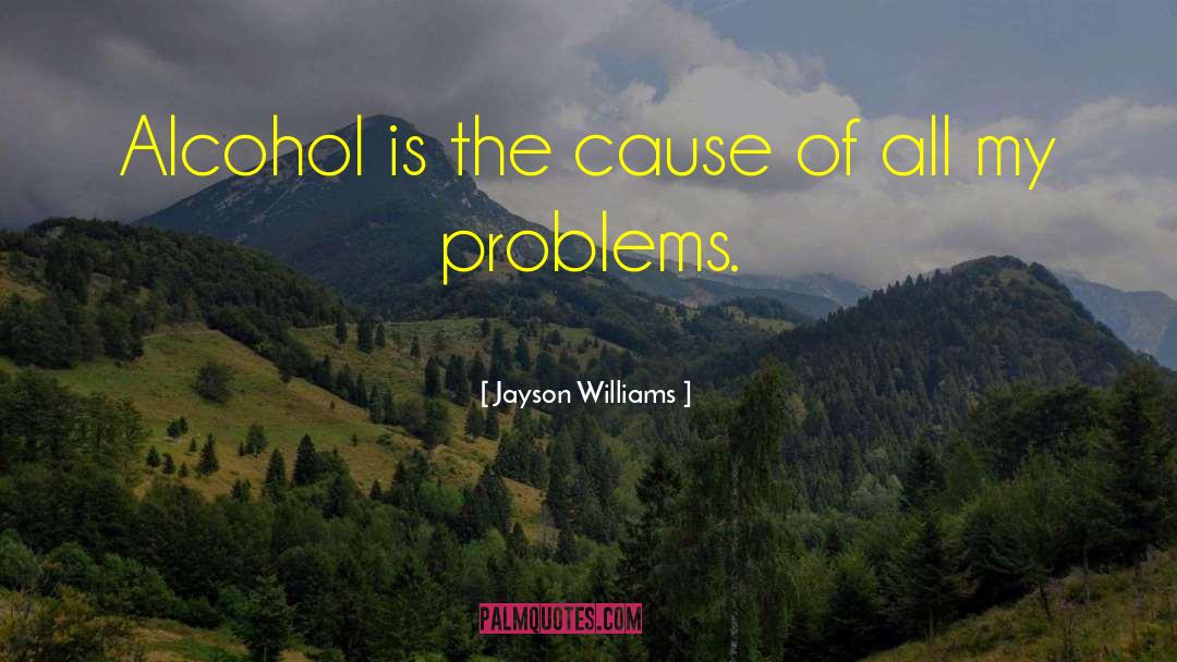 Jayson Williams Quotes: Alcohol is the cause of