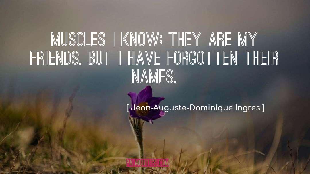 Jean-Auguste-Dominique Ingres Quotes: Muscles I know; they are