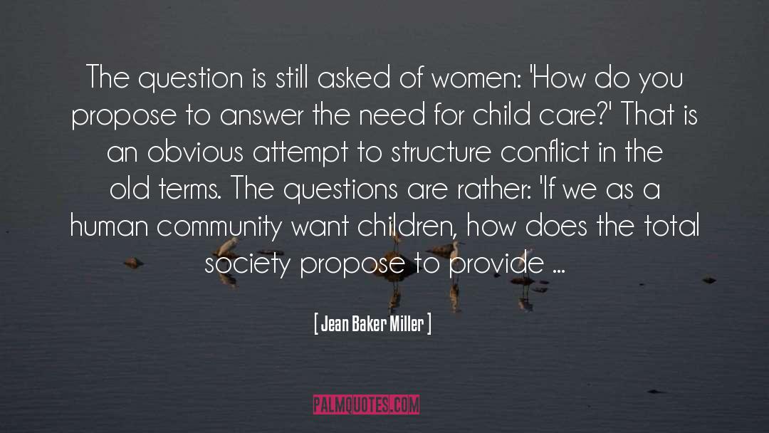 Jean Baker Miller Quotes: The question is still asked