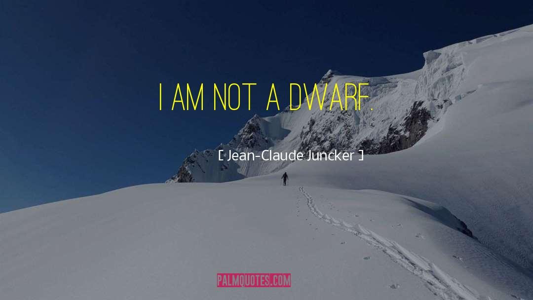 Jean-Claude Juncker Quotes: I am not a dwarf.