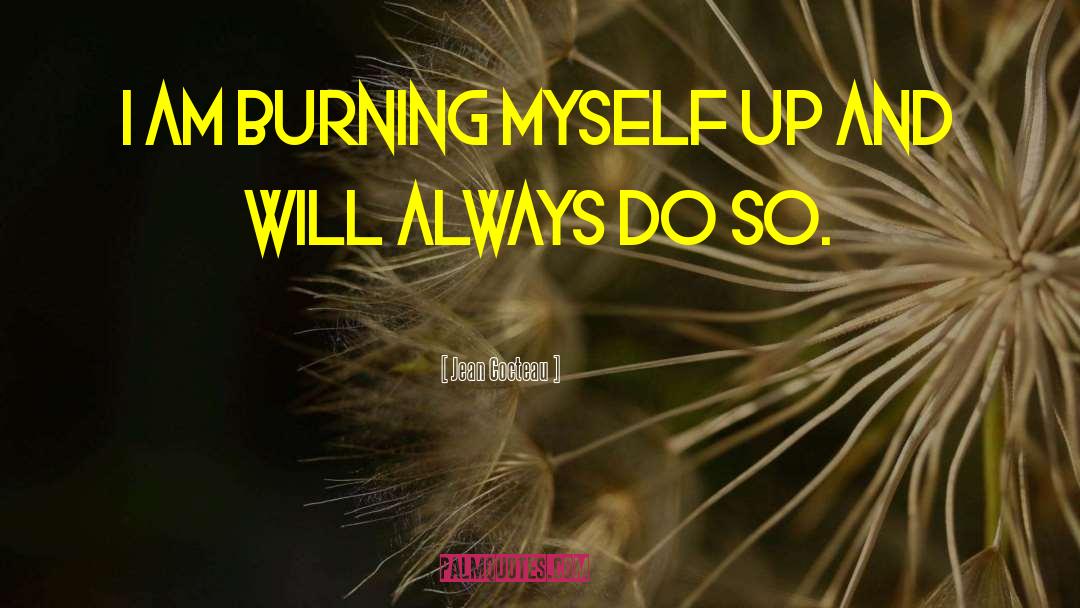 Jean Cocteau Quotes: I am burning myself up