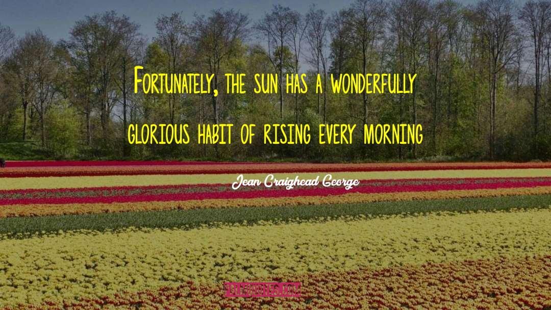 Jean Craighead George Quotes: Fortunately, the sun has a