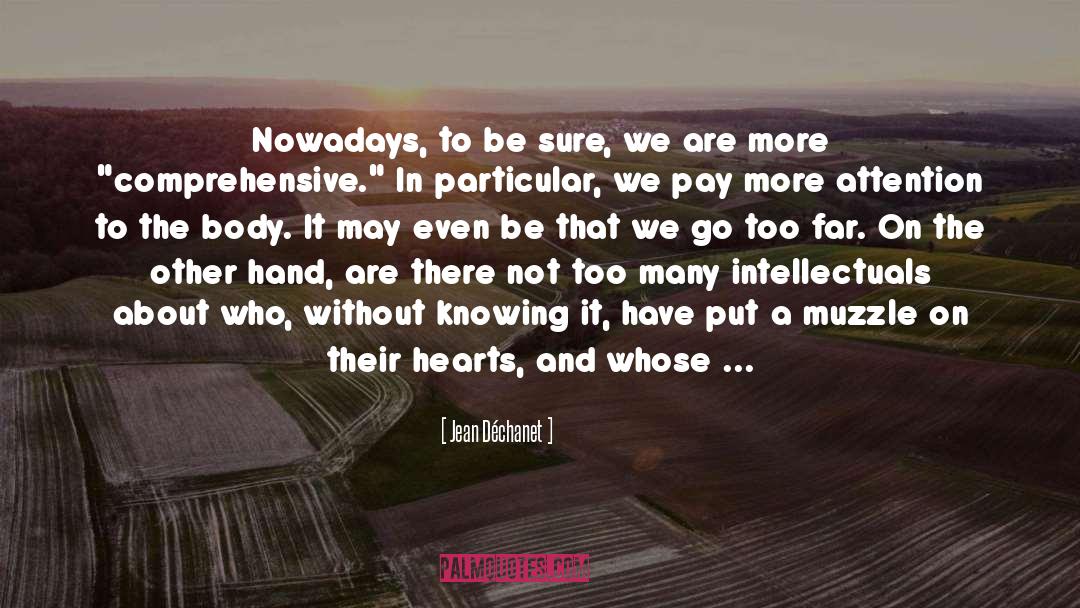 Jean Déchanet Quotes: Nowadays, to be sure, we