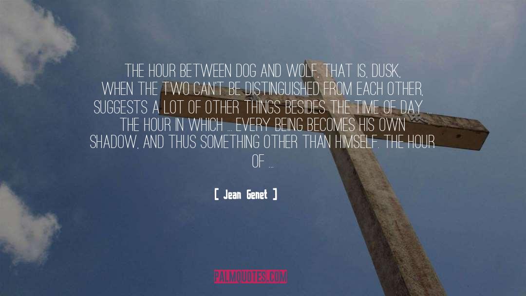 Jean Genet Quotes: The hour between dog and