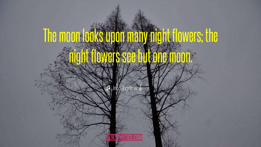 Jean Ingelow Quotes: The moon looks upon many