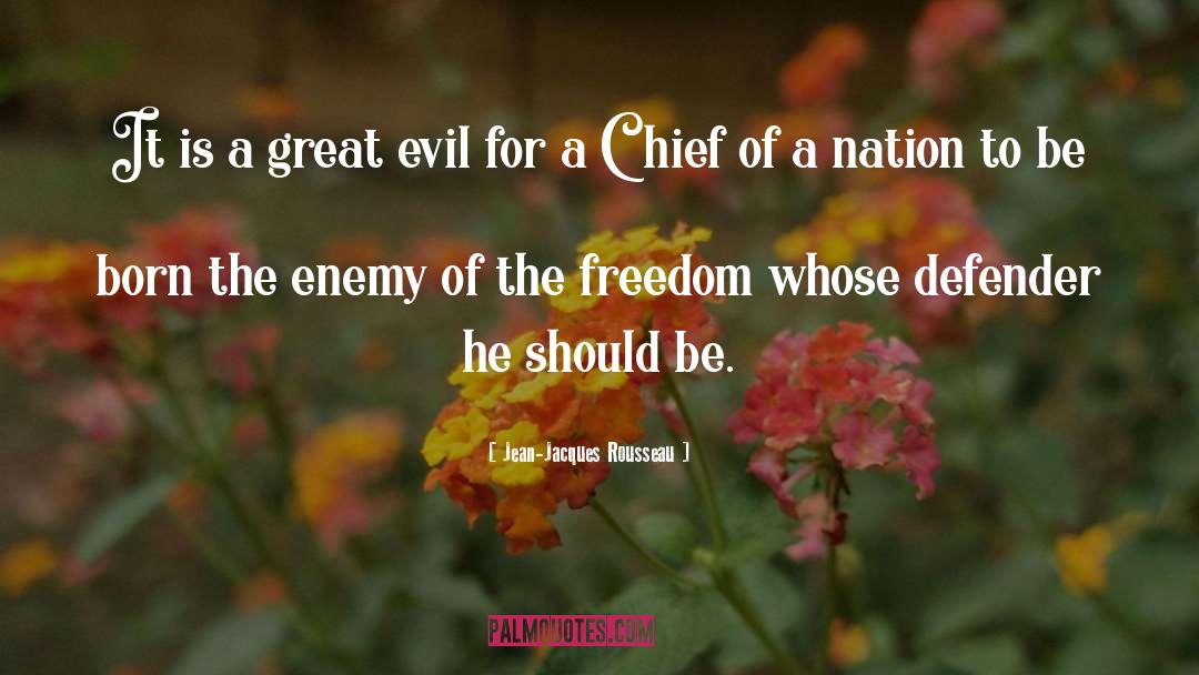 Jean-Jacques Rousseau Quotes: It is a great evil