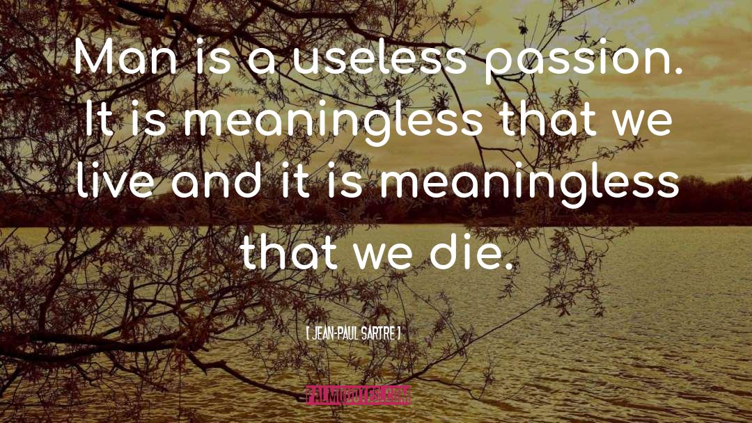 Jean-Paul Sartre Quotes: Man is a useless passion.