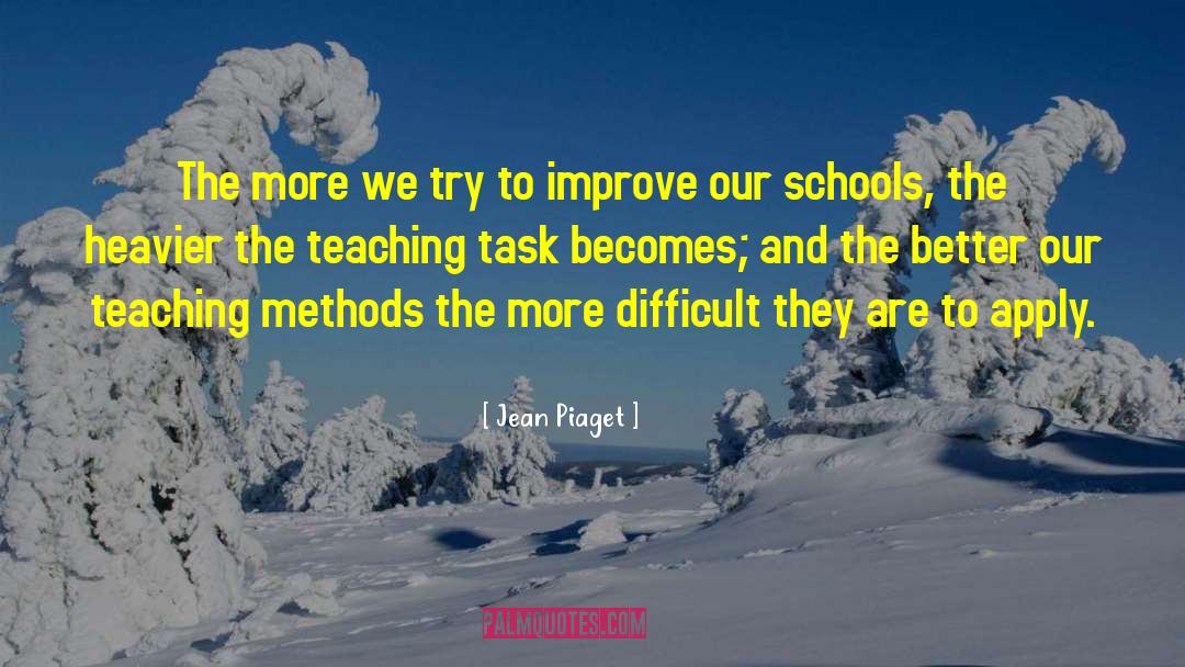 Jean Piaget Quotes: The more we try to
