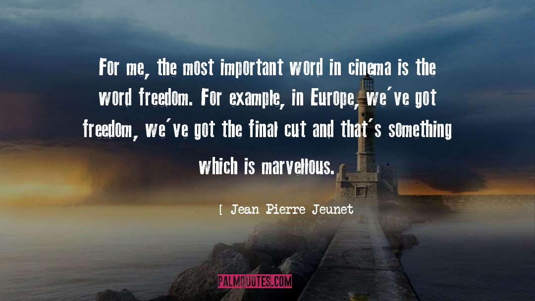 Jean-Pierre Jeunet Quotes: For me, the most important