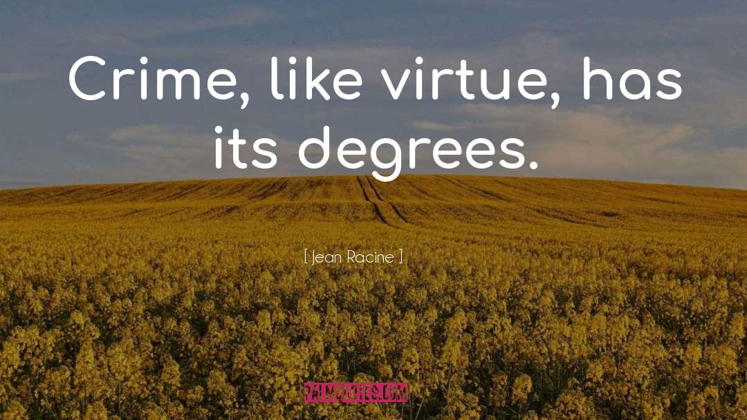 Jean Racine Quotes: Crime, like virtue, has its