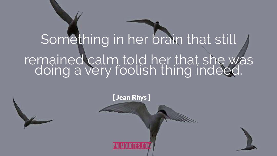 Jean Rhys Quotes: Something in her brain that