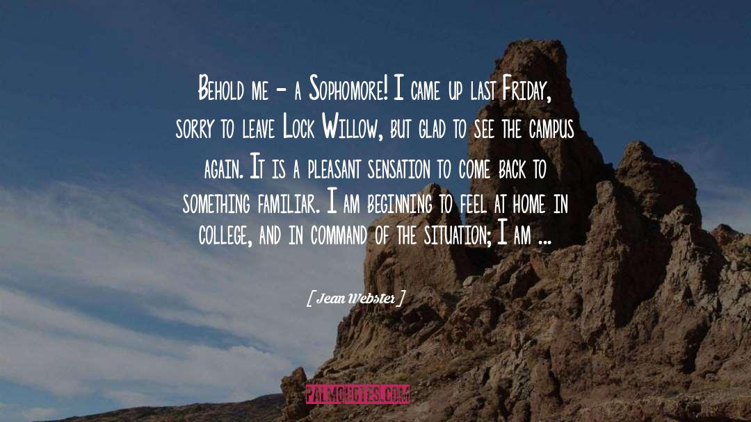 Jean Webster Quotes: Behold me - a Sophomore!