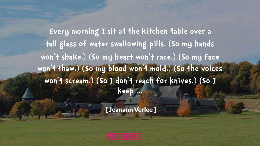 Jeanann Verlee Quotes: Every morning I sit at