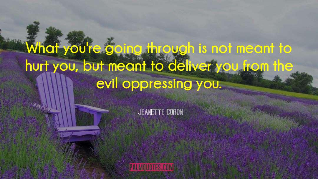 Jeanette Coron Quotes: What you're going through is
