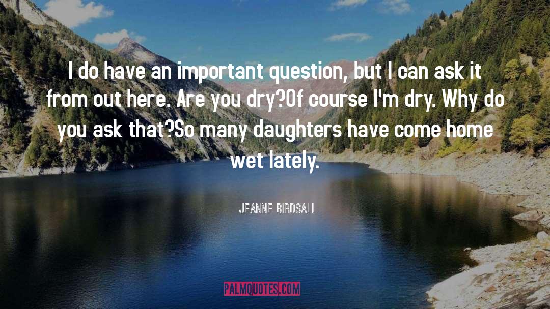 Jeanne Birdsall Quotes: I do have an important