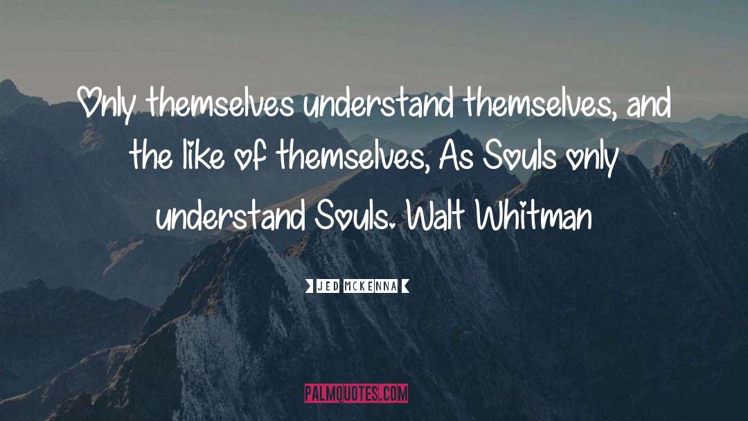 Jed McKenna Quotes: Only themselves understand themselves, and