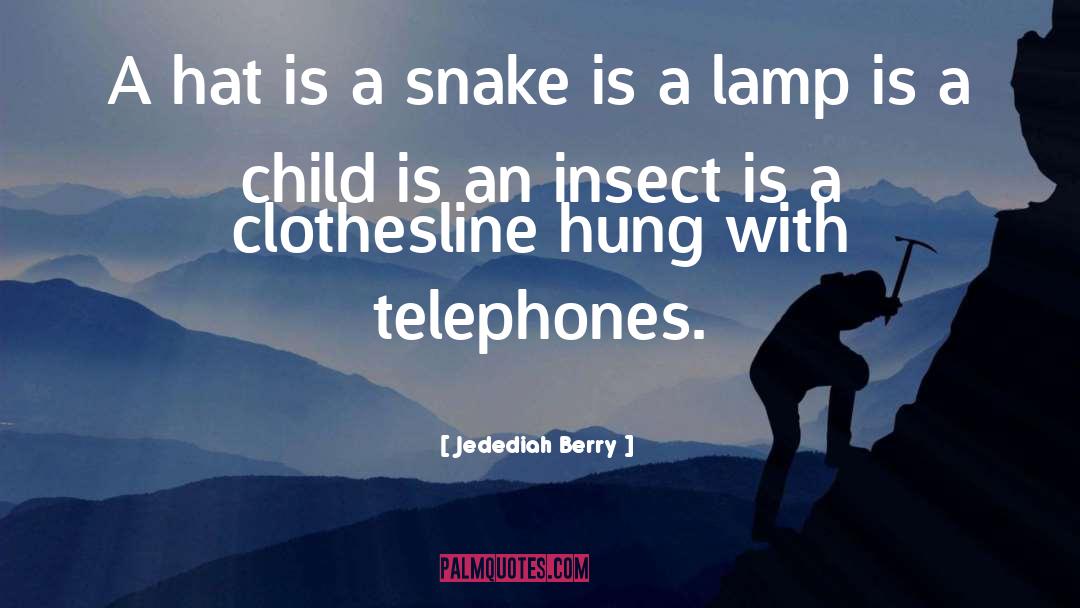 Jedediah Berry Quotes: A hat is a snake