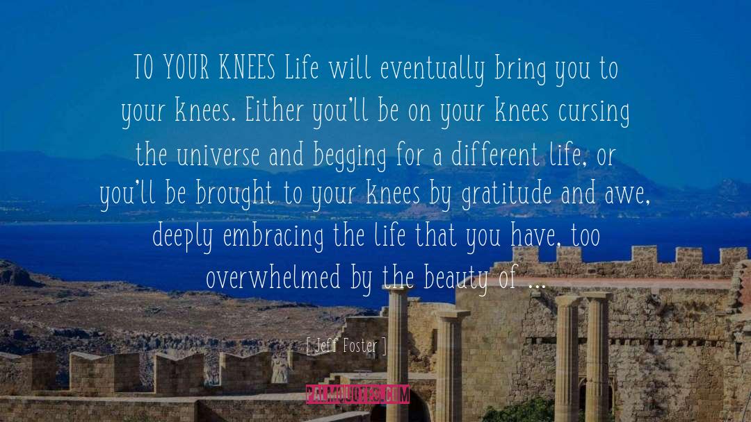 Jeff Foster Quotes: TO YOUR KNEES Life will