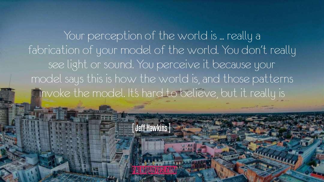 Jeff Hawkins Quotes: Your perception of the world