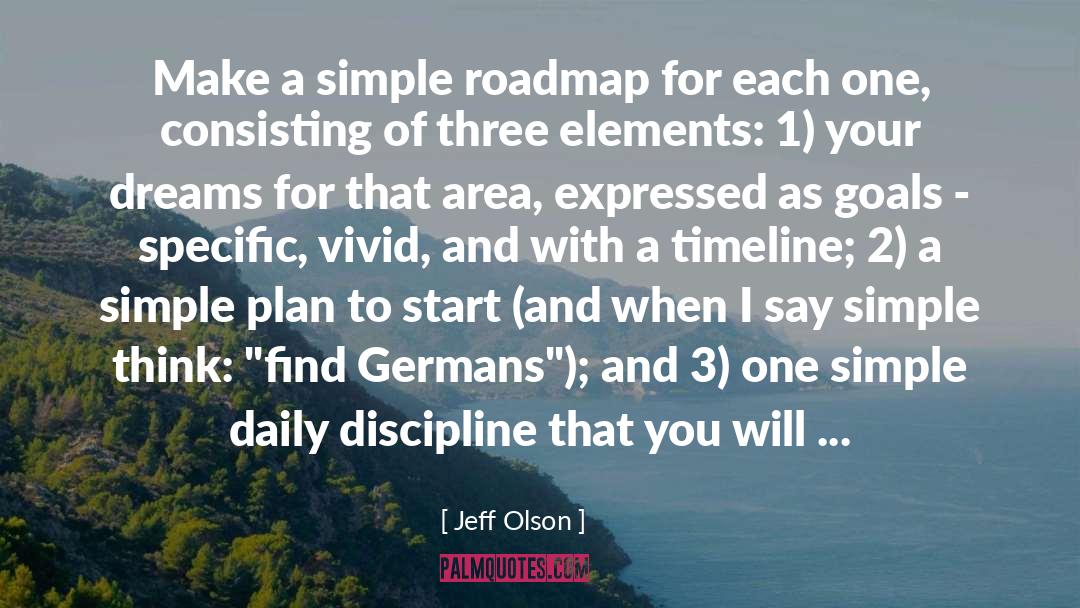 Jeff Olson Quotes: Make a simple roadmap for
