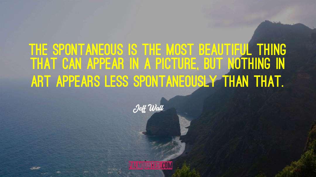 Jeff Wall Quotes: The spontaneous is the most