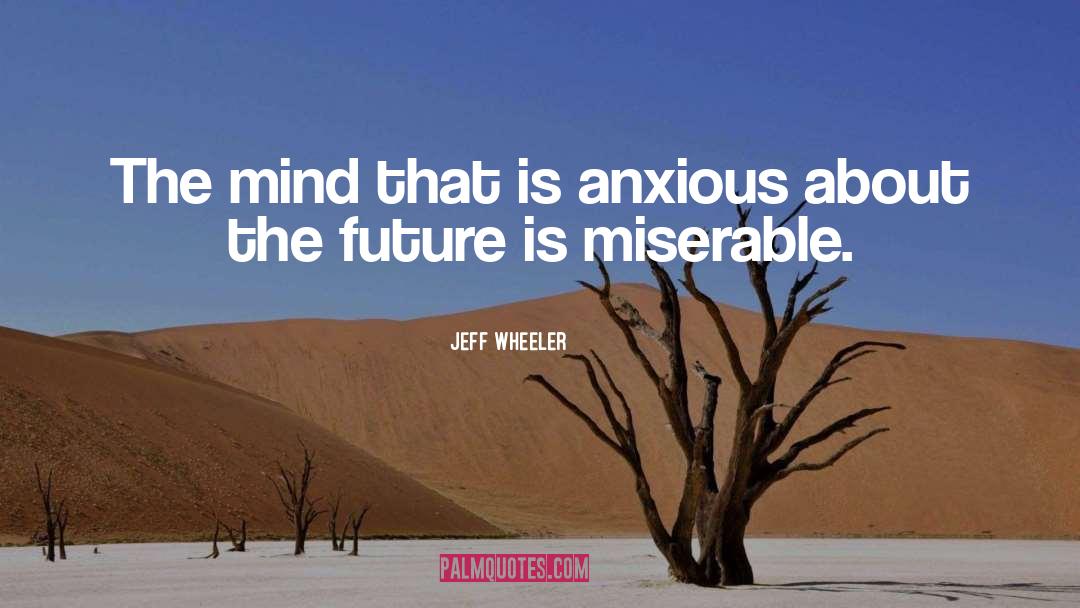 Jeff Wheeler Quotes: The mind that is anxious