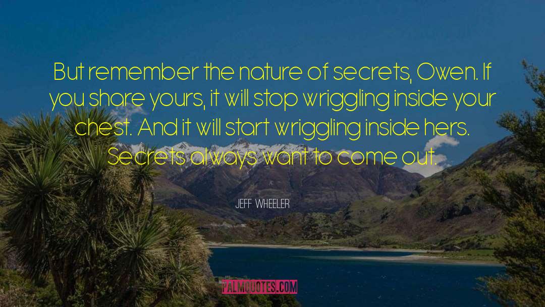 Jeff Wheeler Quotes: But remember the nature of