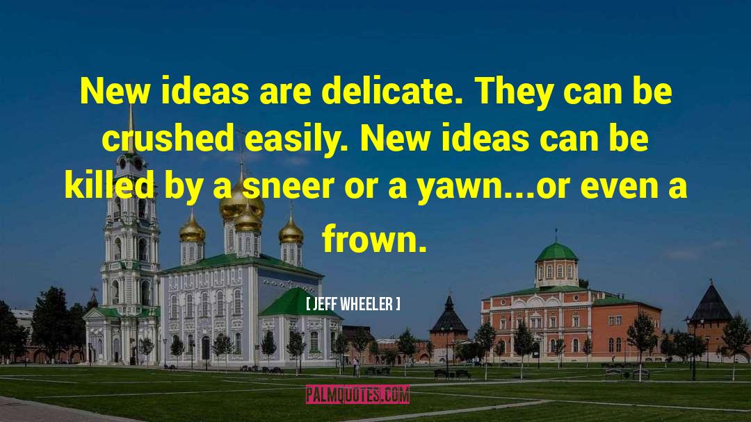 Jeff Wheeler Quotes: New ideas are delicate. They