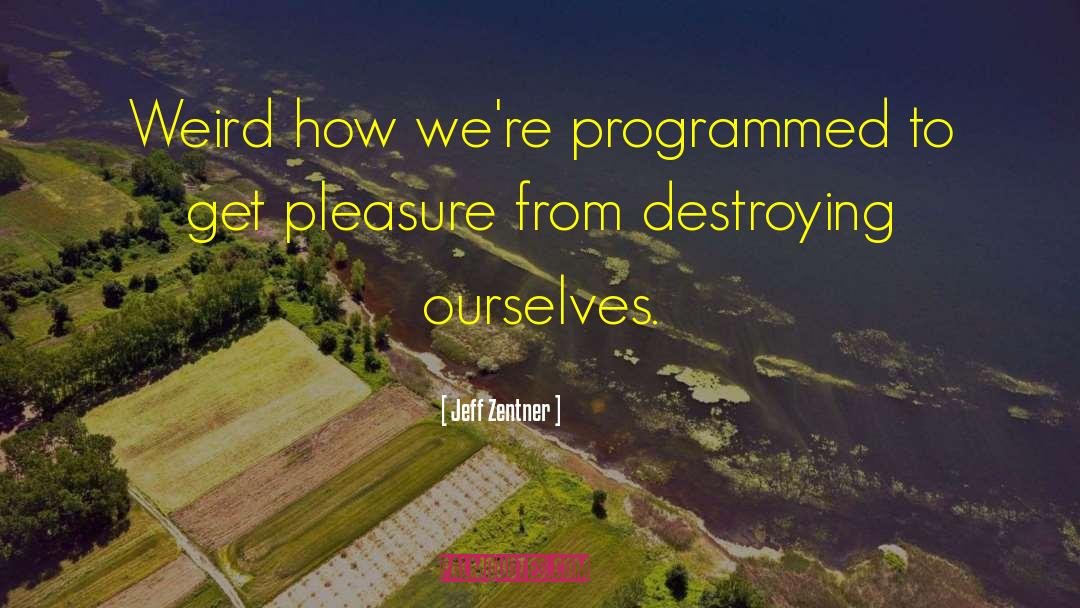 Jeff Zentner Quotes: Weird how we're programmed to