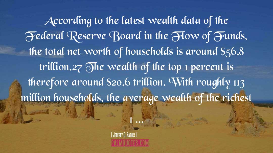 Jeffrey D. Sachs Quotes: According to the latest wealth