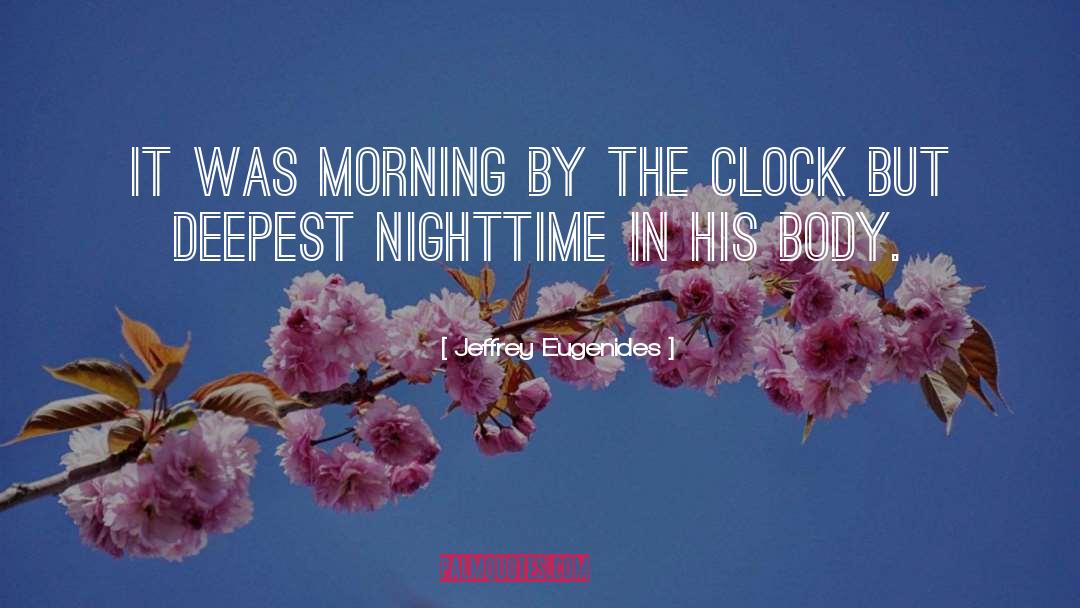 Jeffrey Eugenides Quotes: It was morning by the