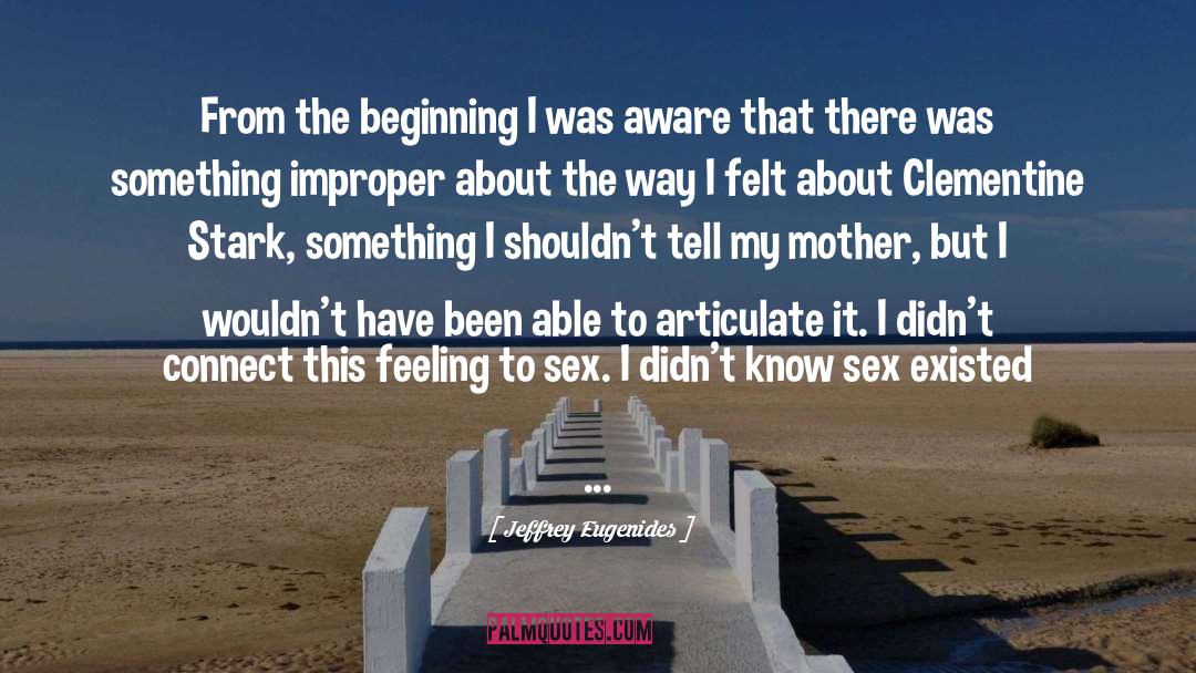 Jeffrey Eugenides Quotes: From the beginning I was