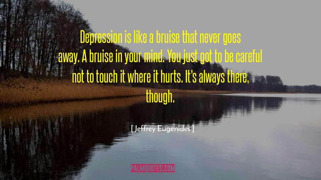 Jeffrey Eugenides Quotes: Depression is like a bruise