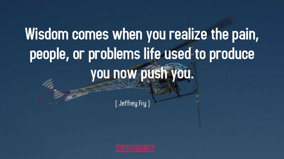 Jeffrey Fry Quotes: Wisdom comes when you realize