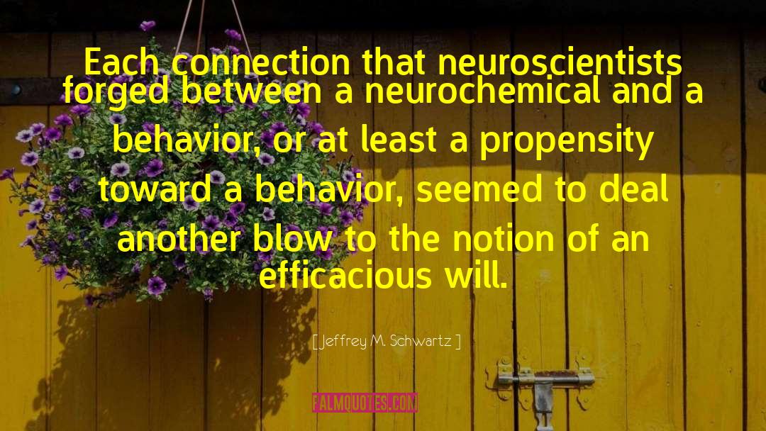 Jeffrey M. Schwartz Quotes: Each connection that neuroscientists forged