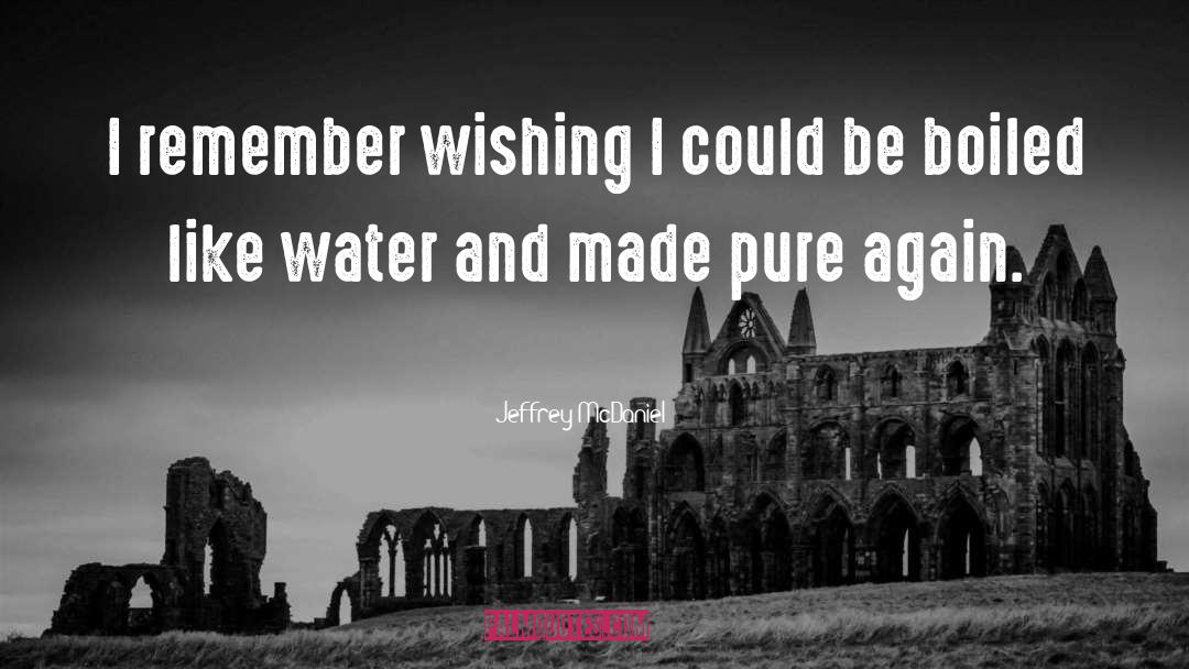 Jeffrey McDaniel Quotes: I remember wishing I could