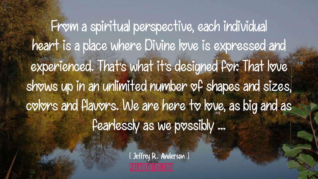 Jeffrey R. Anderson Quotes: From a spiritual perspective, each