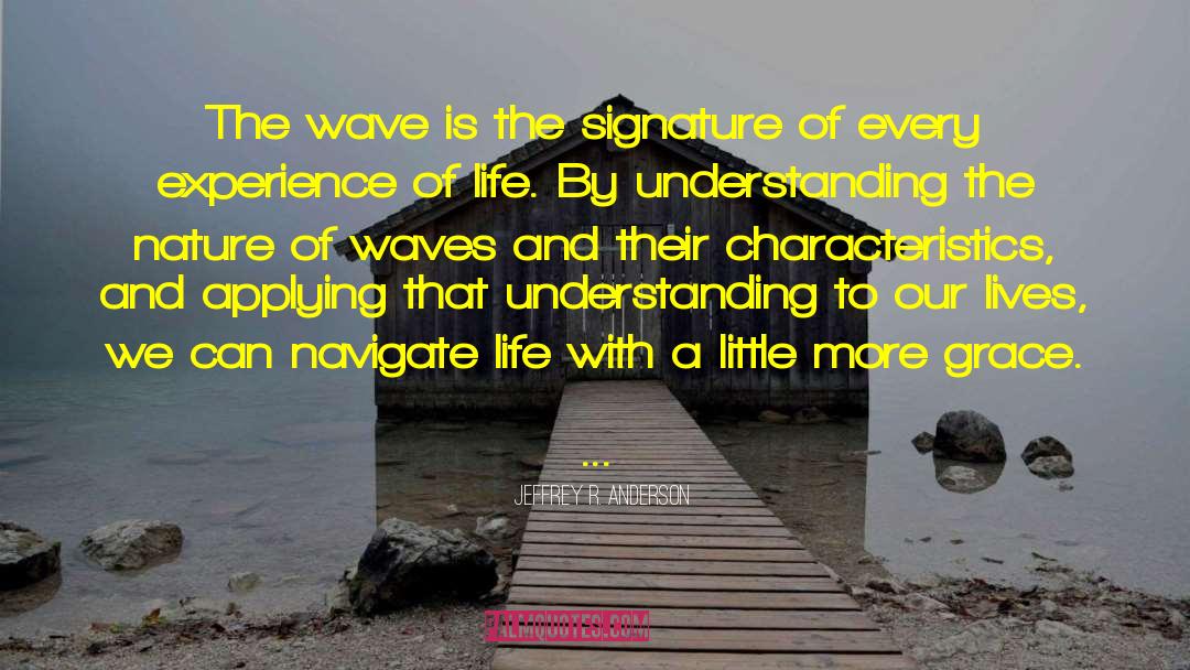 Jeffrey R. Anderson Quotes: The wave is the signature