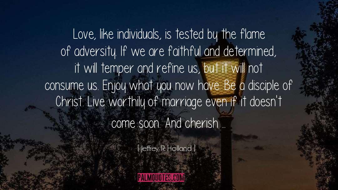 Jeffrey R. Holland Quotes: Love, like individuals, is tested