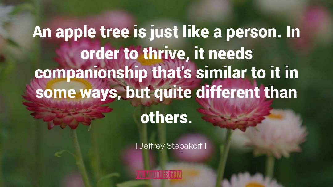 Jeffrey Stepakoff Quotes: An apple tree is just
