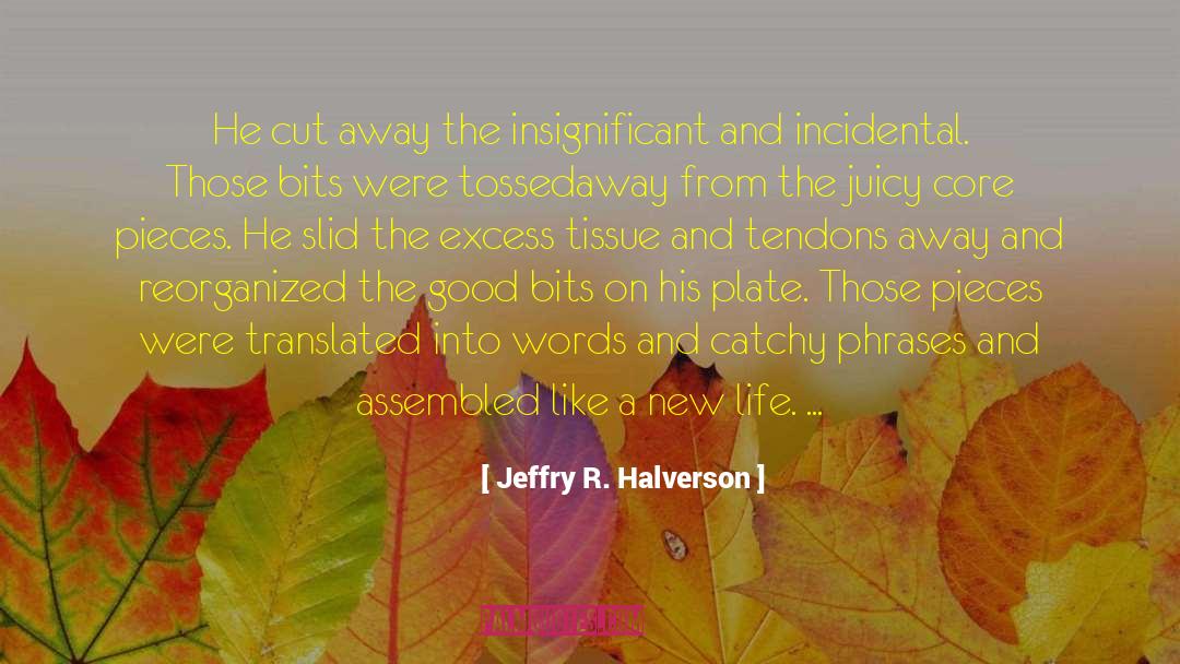 Jeffry R. Halverson Quotes: He cut away the insignificant