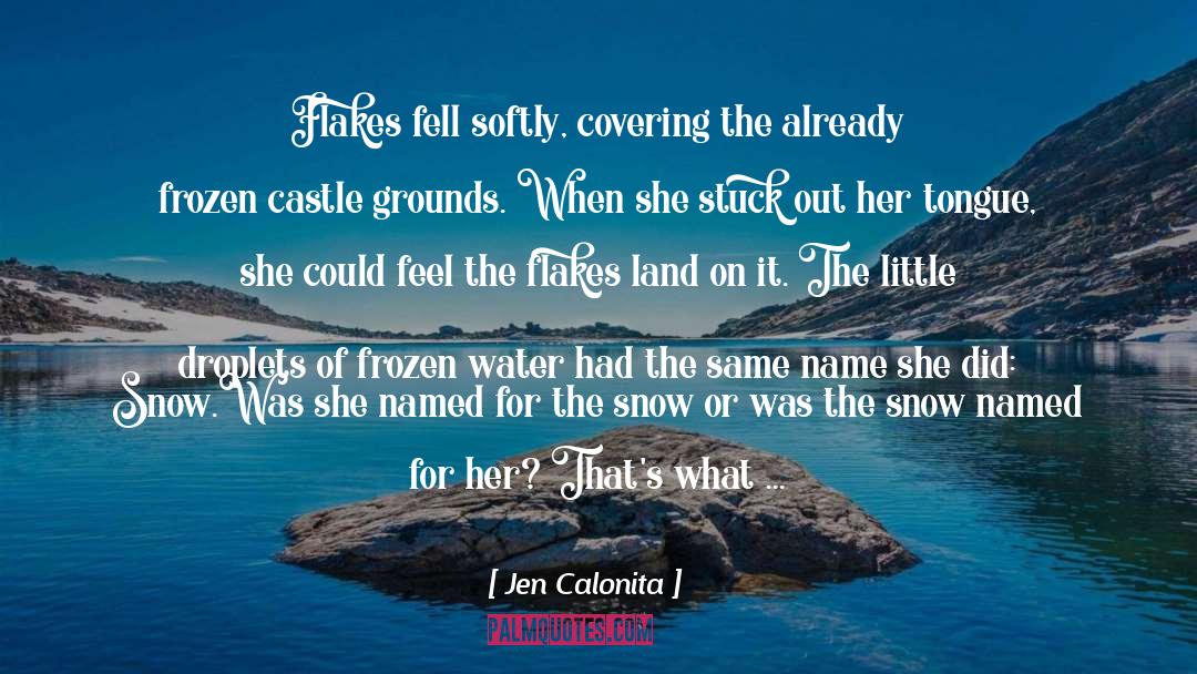 Jen Calonita Quotes: Flakes fell softly, covering the