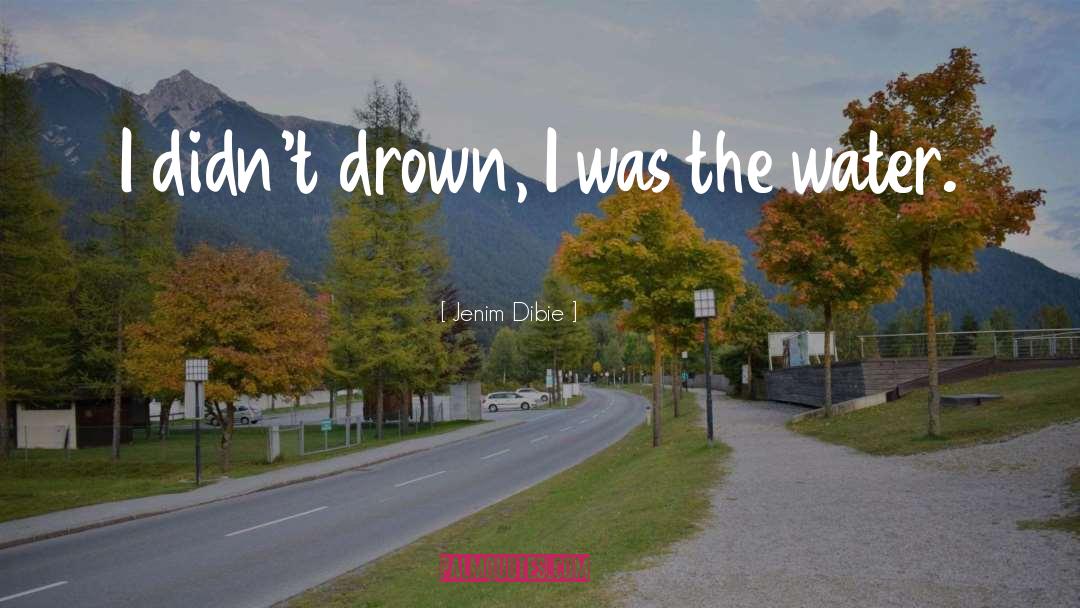 Jenim Dibie Quotes: I didn't drown, I was