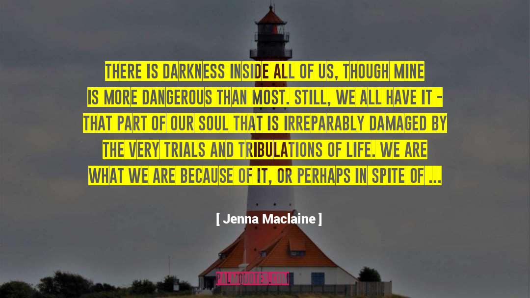 Jenna Maclaine Quotes: There is darkness inside all